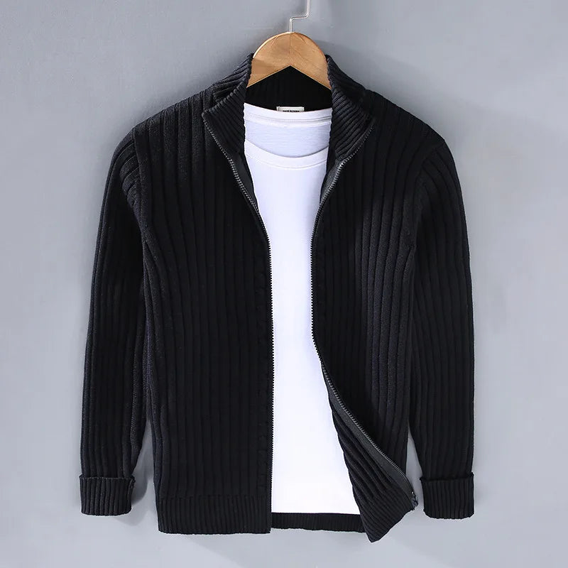 Marlowe Full-Zip Rib Cardigan