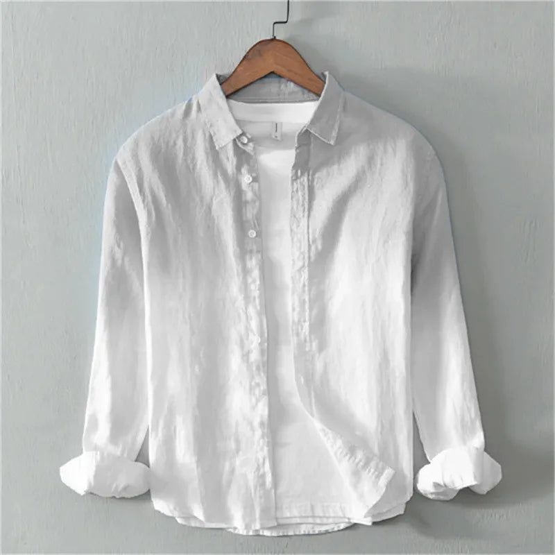 Aurora Crescent Linen Shirt