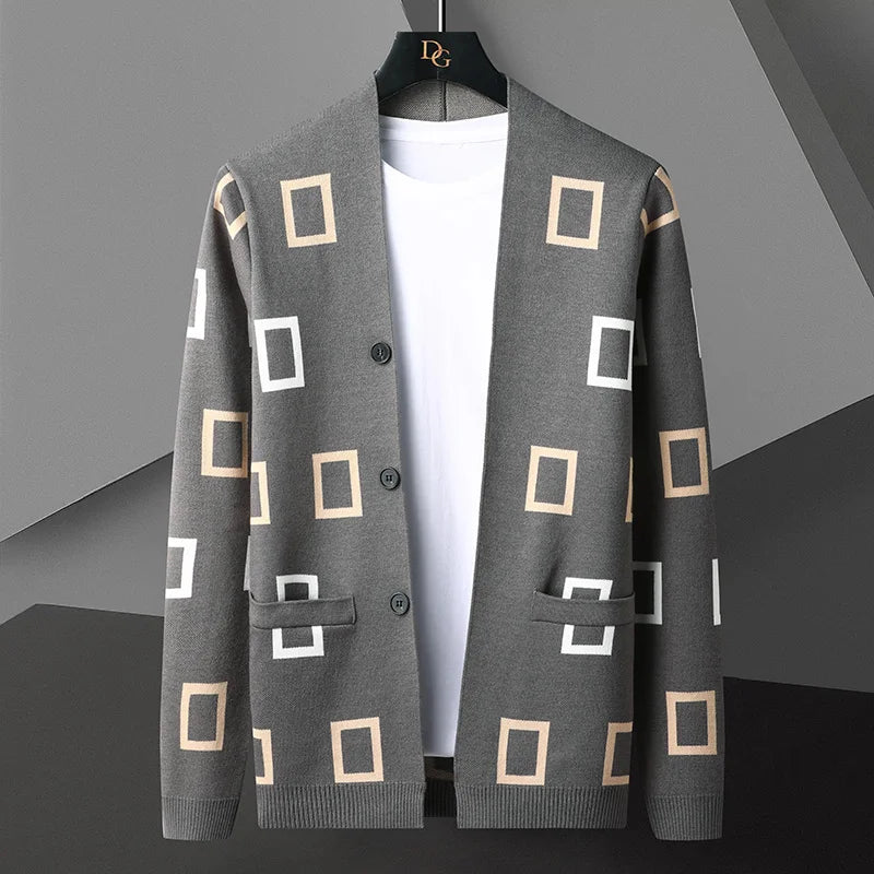 Cubic Cashmere Cardigan