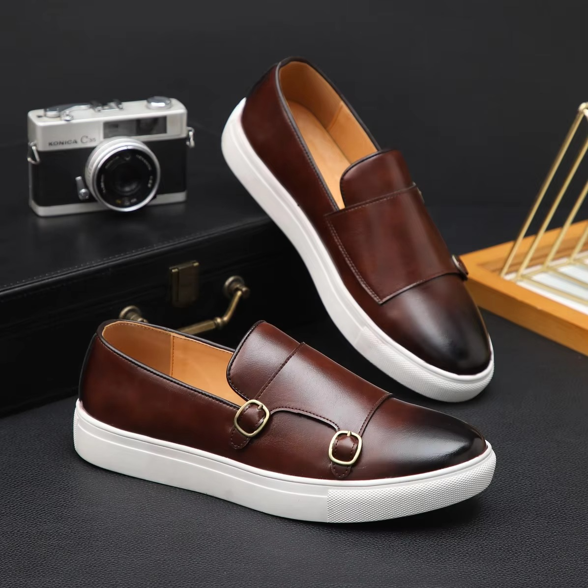 Benetto Double Monk Strap Sneakers