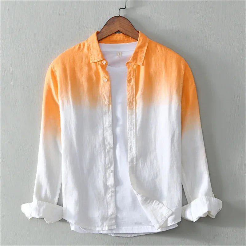 Aurora Crescent Linen Shirt