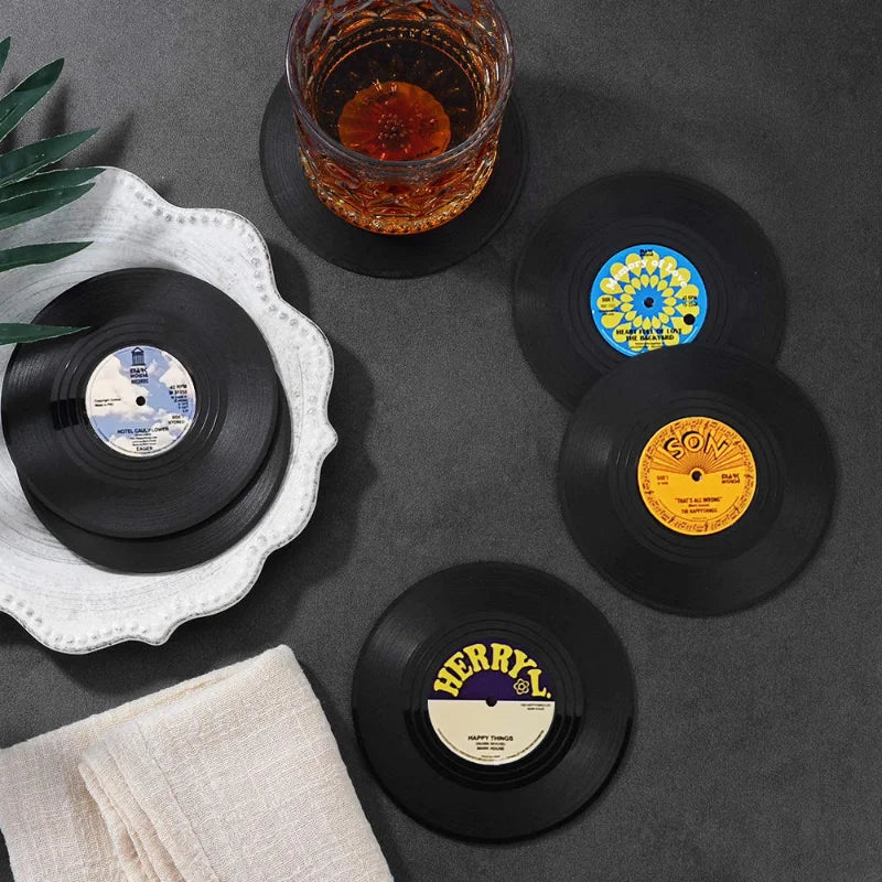 Turntable Tunes Drink Coasters