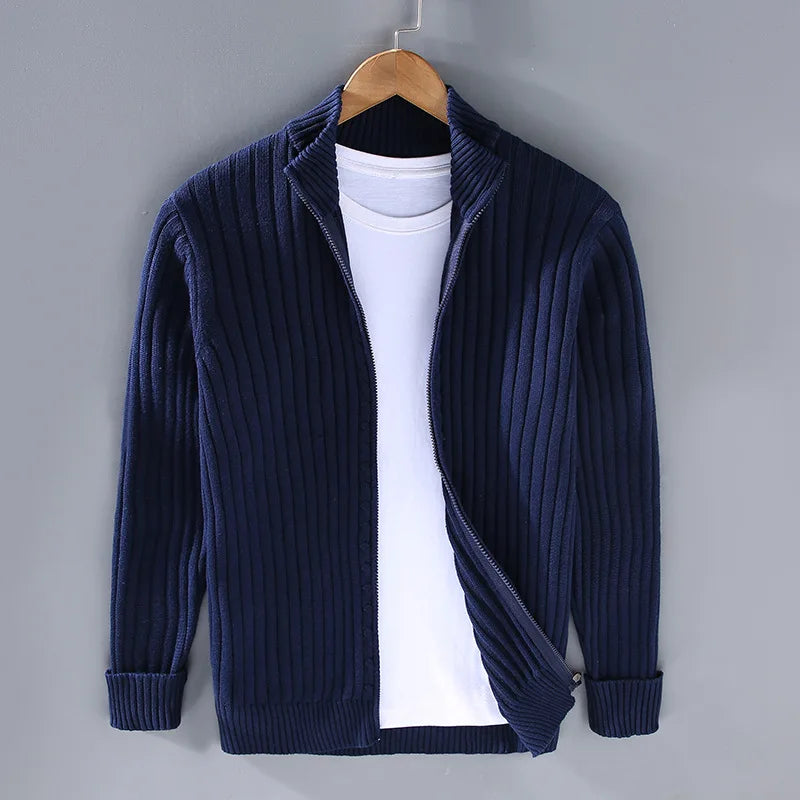Marlowe Full-Zip Rib Cardigan