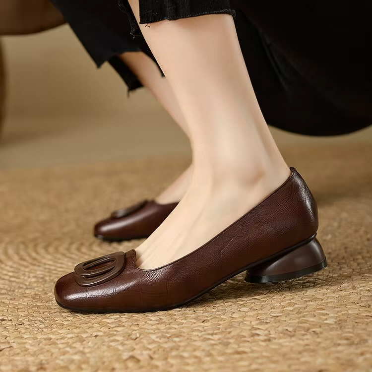 Opium Leather Flats