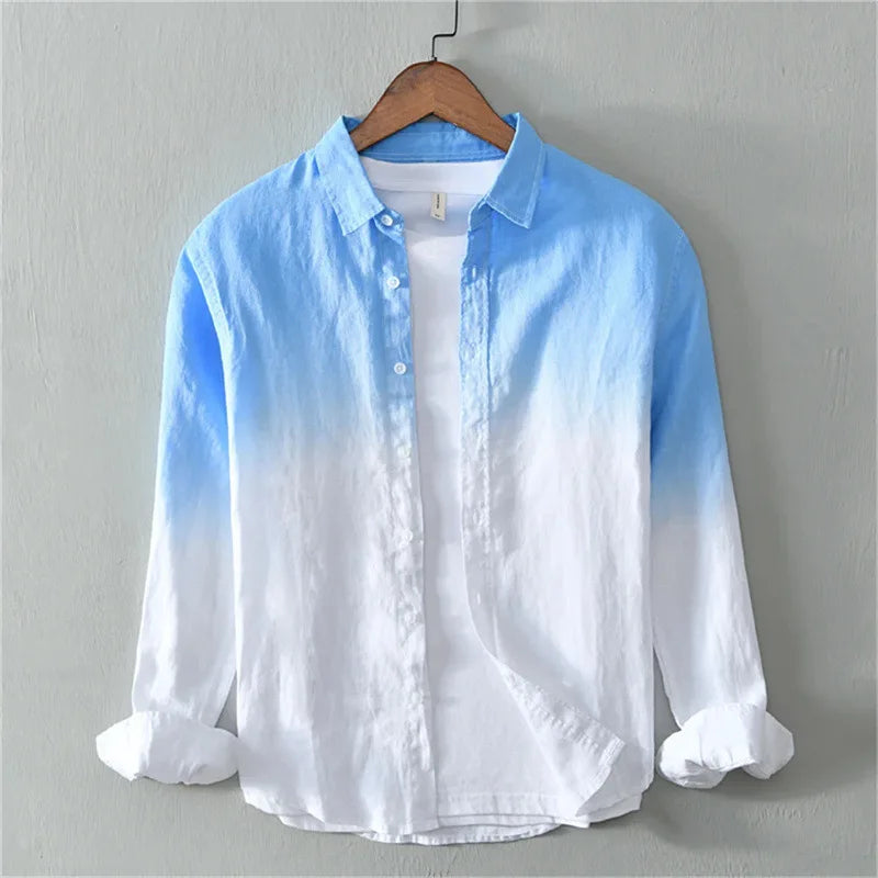 Aurora Crescent Linen Shirt