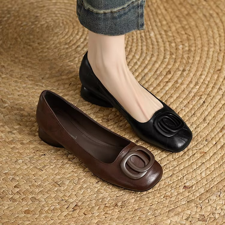 Opium Leather Flats